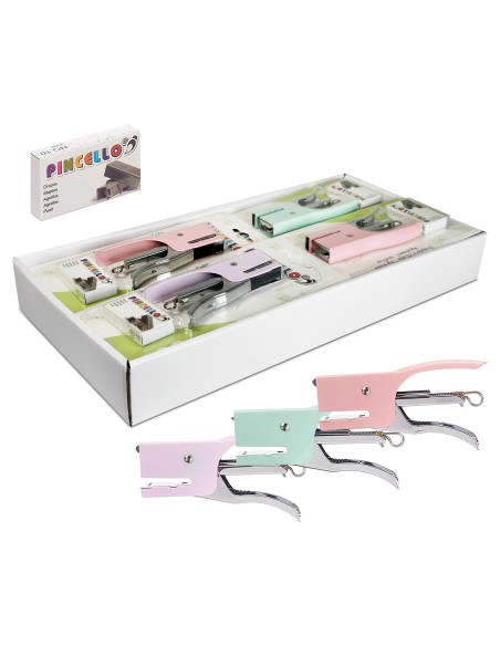 Grapadora Barata + 500 Grapas | Compacta y Resistente