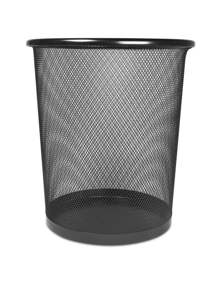 Papelera Rejilla Negra Barata | 24 cm Resistente