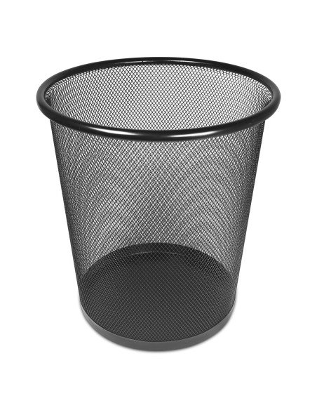 Papelera Rejilla Negra Barata | 24 cm Resistente