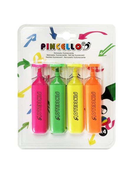 Subrayadores Fluorescentes Baratos | Pack 4 Colores