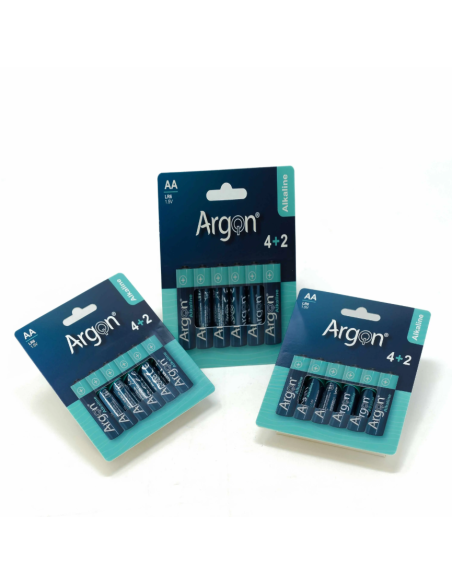 Pilas Alcalinas Argon LR6 AA Baratas | Pack 18 Unidades