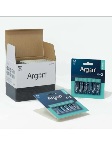 Pilas Alcalinas Argon LR6 AA Baratas | Pack 18 Unidades