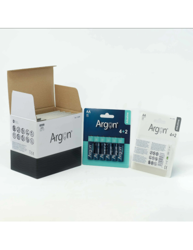 Pilas Alcalinas Argon LR6 AA Baratas | Pack 18 Unidades