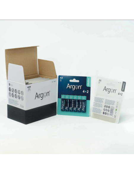Pilas Alcalinas Argon LR6 AA Baratas | Pack 18 Unidades