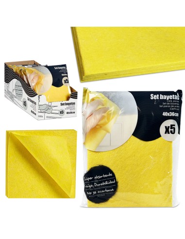 Bayetas Amarillas Baratas | Pack 15 Unidades Absorbentes