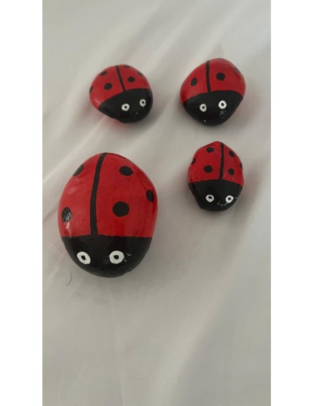 4 Piedras Decorativas Margaritas Baratas | Adorno para Plantas y Hogar