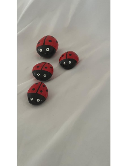 4 Piedras Decorativas Margaritas Baratas | Adorno para Plantas y Hogar