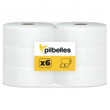 ▷ 🧻Rollo Papel Higiénico Maxi Jumbo | Pack 6 Rollos 185m Doble Capa