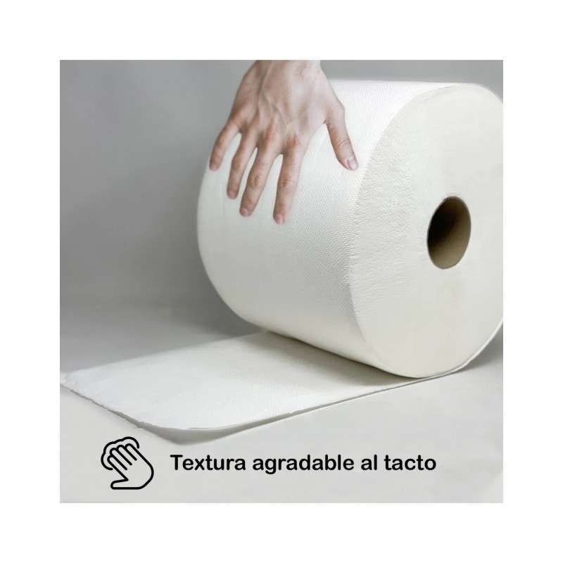 ▷ 🧻Bobina de Celulosa Industrial Laminada | Pack 2 Rollos Absorbentes