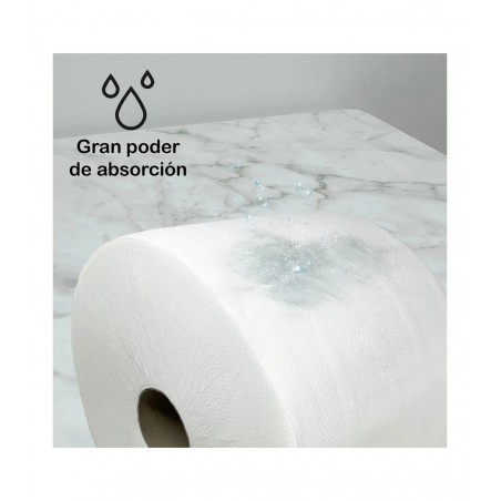 ▷ 🧻Bobina de Celulosa Industrial Laminada | Pack 2 Rollos Absorbentes