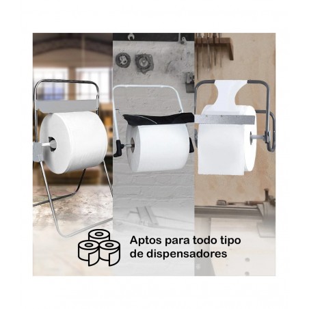 ▷ 🧻Bobina de Celulosa Industrial Laminada | Pack 2 Rollos Absorbentes