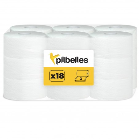 ▷ 🧻 Rollo Papel Higiénico Laminado Industrial | Pack 18 Rollos 100m