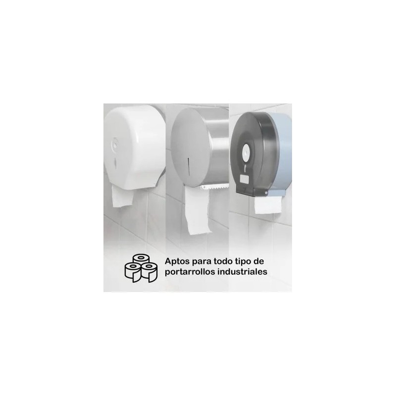 ▷ 🧻 Rollo Papel Higiénico Laminado Industrial | Pack 18 Rollos 100m