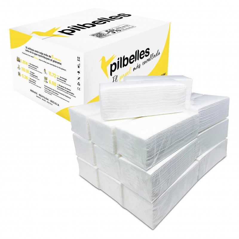 ▷🗳️ Toallas Papel Zigzag Pasta 2 Capas | Pack 3000 uds Absorbentes