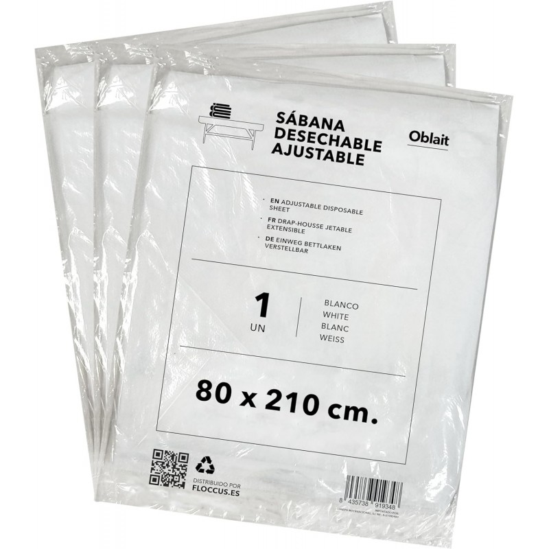▷Sábanas Camilla Ajustables 80x210 cm | Pack 100 unidades Desechables