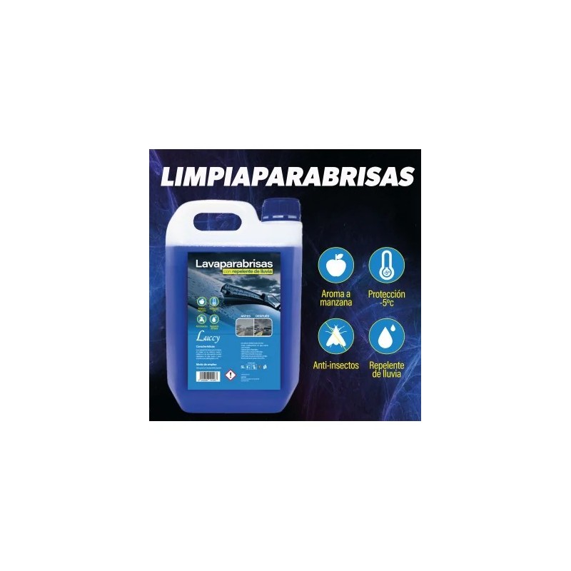▷Limpiaparabrisas 5 Litros | Líquido Hidrofóbico con Protección -5ºC