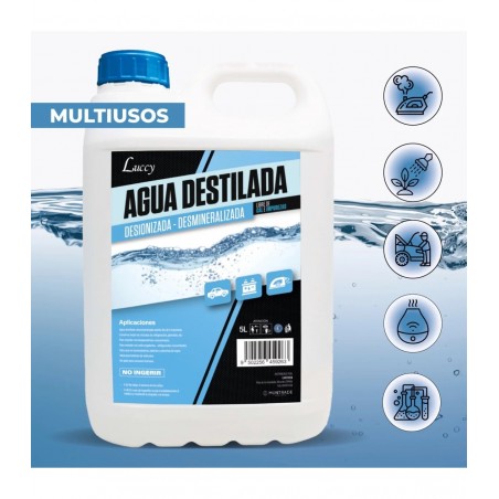 ▷💧 Agua Destilada 5L | Pura y Multiusos para Baterías y Planchas