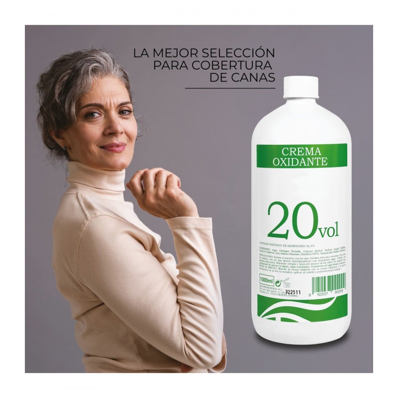 ▷💇‍♀️ Oxigenada Crema 20 Volúmenes 1L | Agua Oxigenada Profesional