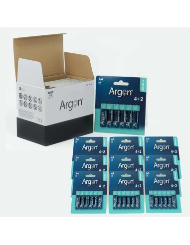 Pilas Alkalinas Argon LR6 AA | Pack 6 Unidades Duraderas