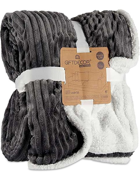 Manta de Pana Gris Barata | Suave, Cálida y Decorativa