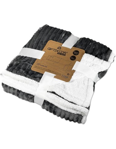 Manta de Pana Gris Barata | Suave, Cálida y Decorativa