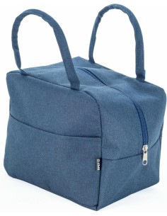 Bolsa Nevera Azul Barata | Con Asas y Bolsillo Frontal