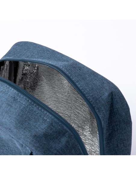 Bolsa Nevera Azul Barata | Con Asas y Bolsillo Frontal