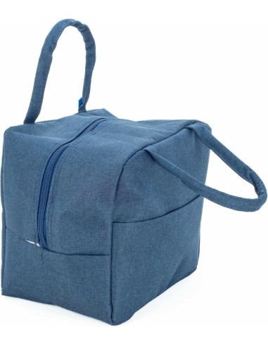 Bolsa Nevera Azul Barata | Con Asas y Bolsillo Frontal
