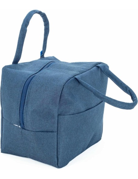 Bolsa Nevera Azul Barata | Con Asas y Bolsillo Frontal