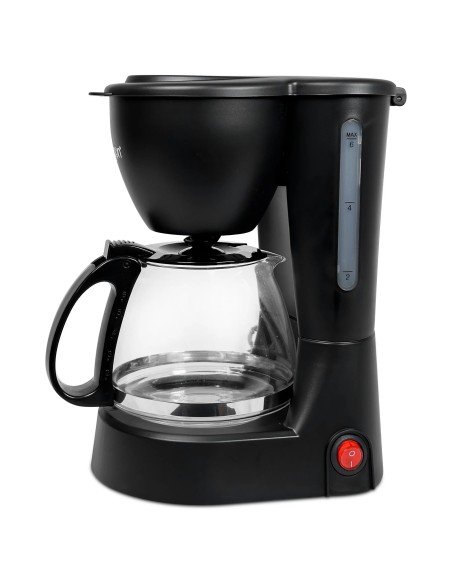 Cafetera Eléctrica 6 Tazas Barata | 550W 0.6L Negra