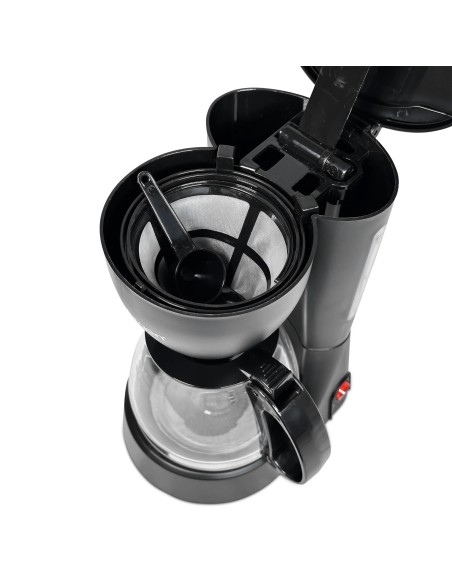 Cafetera Eléctrica 6 Tazas Barata | 550W 0.6L Negra
