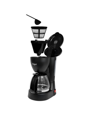 Cafetera Eléctrica 6 Tazas Barata | 550W 0.6L Negra