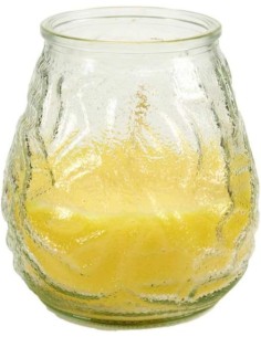 Vela de Citronela en Cristal Alto Barata | Repelente y Decorativa