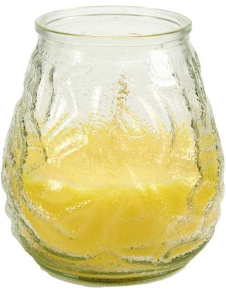 Vela de Citronela en Cristal Alto Barata | Repelente y Decorativa