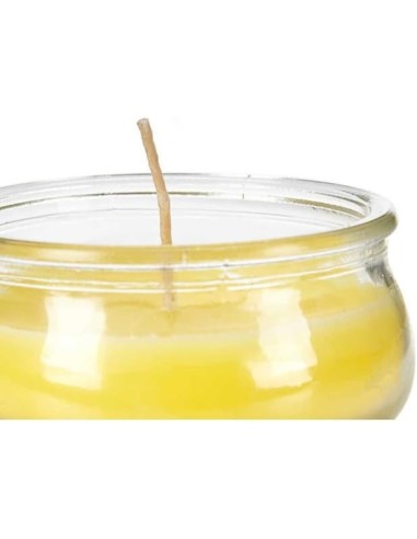 Vela de Citronela en Cristal Bajo Barata | Repelente Decorativa