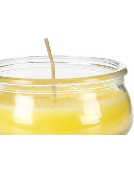 Vela de Citronela en Cristal Bajo Barata | Repelente Decorativa