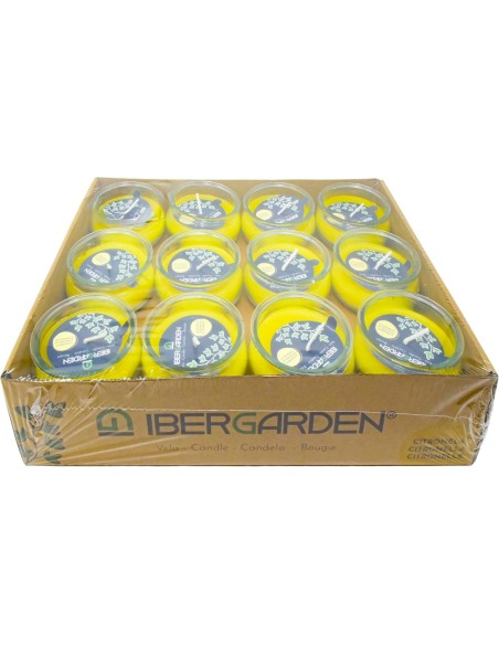 Vela de Citronela en Cristal Bajo Barata | Repelente Decorativa