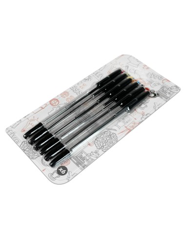 Bolígrafos Baratos | Pack 6 Unidades Escritura Suave