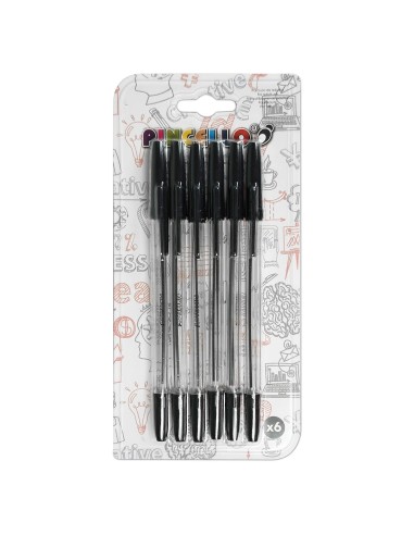 Bolígrafos Baratos | Pack 6 Unidades Escritura Suave