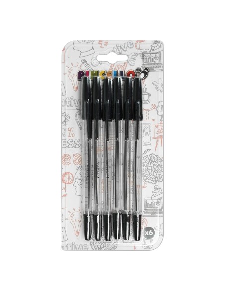 Bolígrafos Baratos | Pack 6 Unidades Escritura Suave